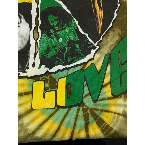 Vintage Bob Marley Tee XL‎ One Love AOP Music Y2K Hot Ice Rare - Picture 7 of 13